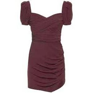 Self-Portrait Iris Crepe Mini Dress Ruched Cocktail Party Size‎ 4